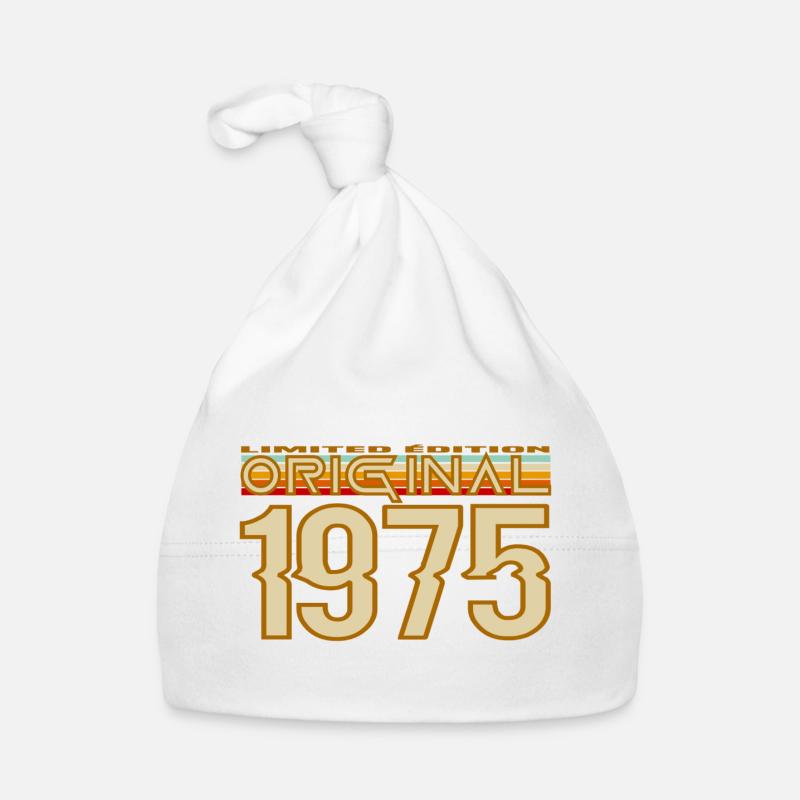 Original 1975 Retro Typography Bonnet bio Bébé
