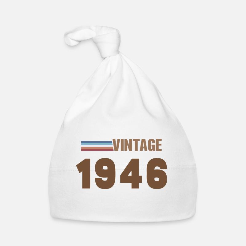T-Shirt 80 Ans 1946 Script Manuscrit Bonnet bio Bébé