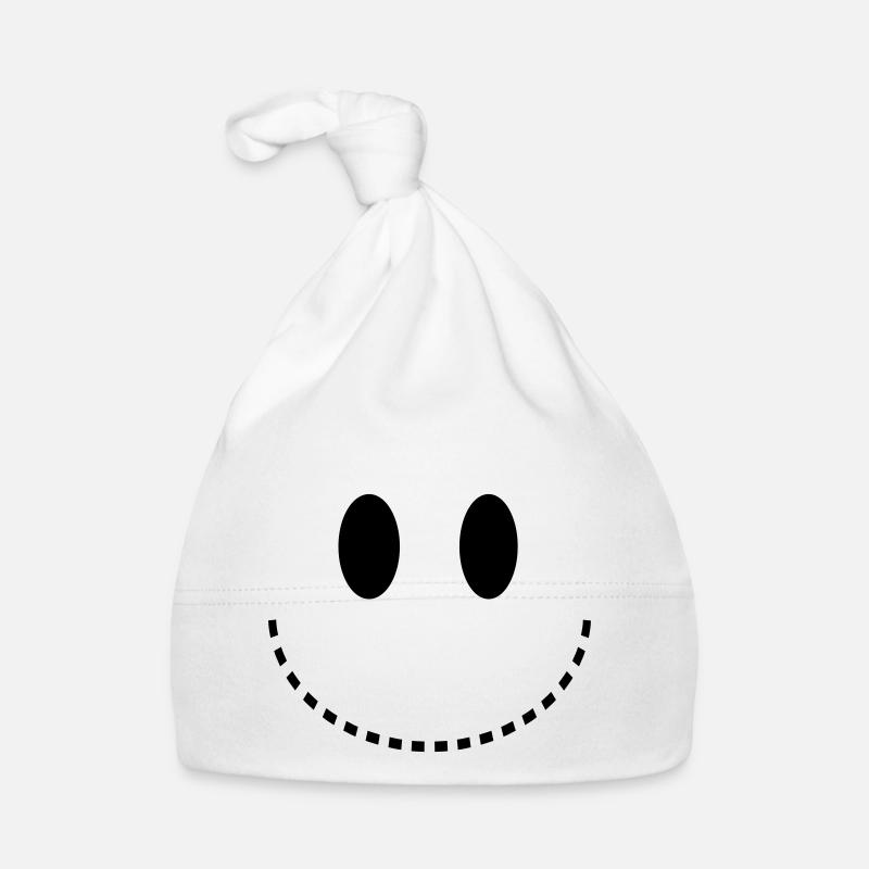 Smiley - Baby Bio-Mütze - Weiß