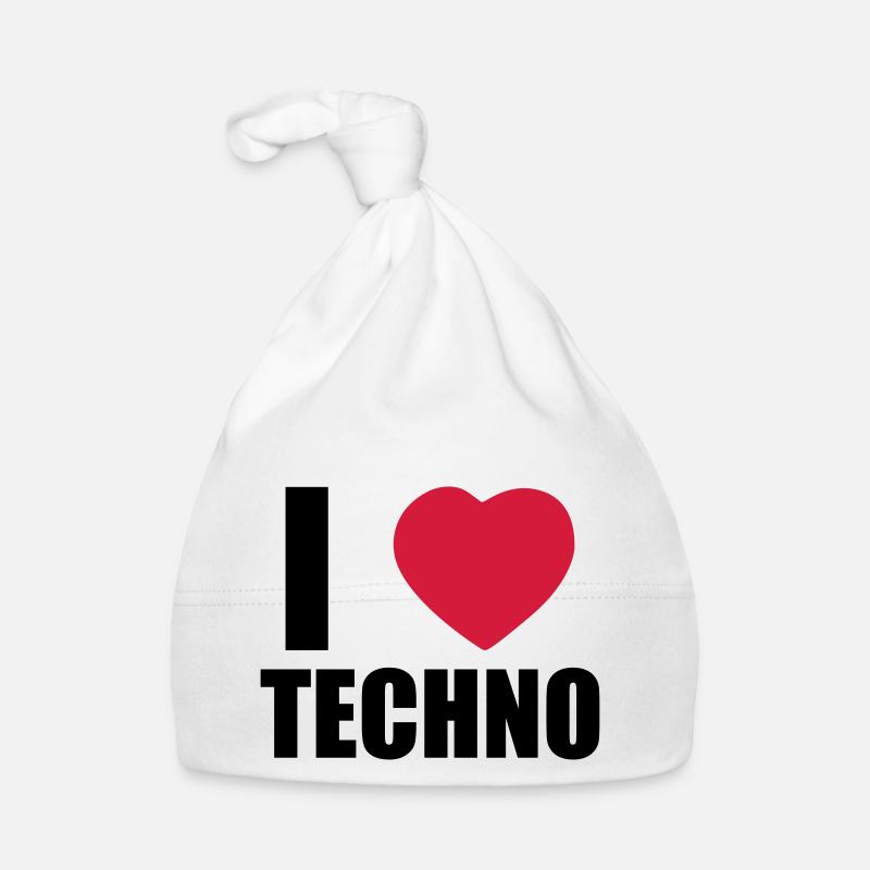 I LOVE TECHNO 2 Baby Bio-Mütze