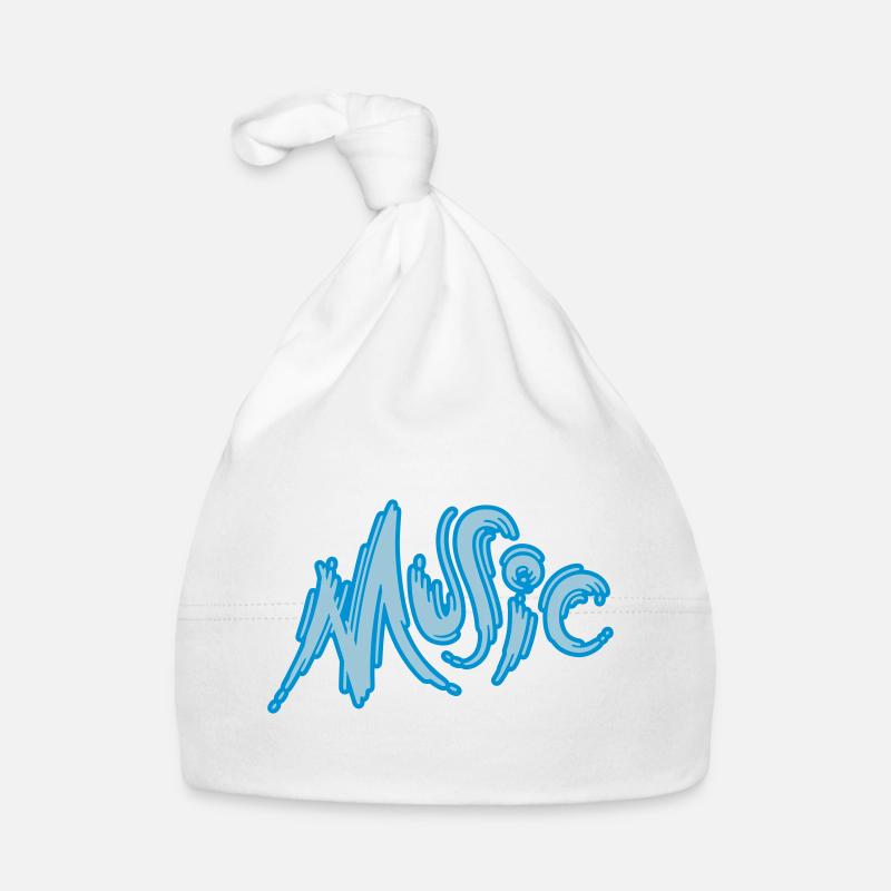 Music - Baby Bio-Mütze - Weiß