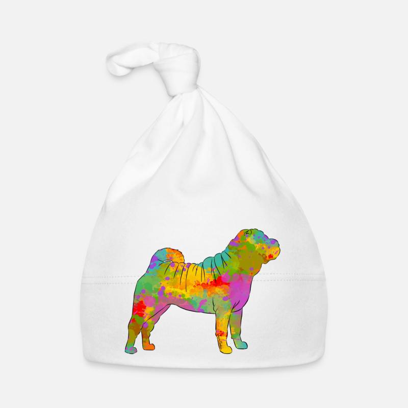 Shar Pei Multicolore Bonnet bio Bébé