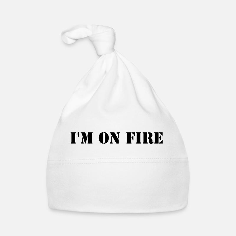 Je suis en feu - Bonnet bio Bébé - blanc