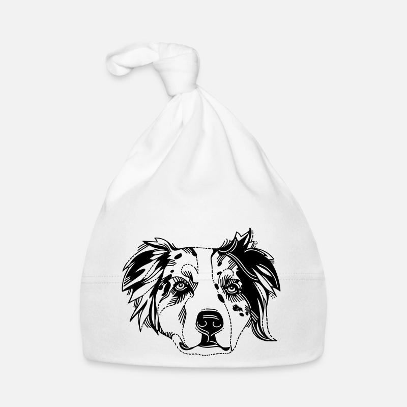 Australian Shepherd - Baby Bio-Mütze - Weiß