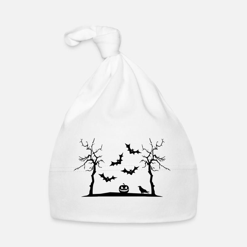 Halloween - Baby Bio-Mütze - Weiß