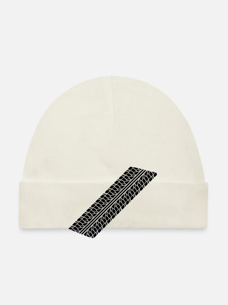 reifenspur__f1 - Bonnet bio Bébé - blanc - Devant