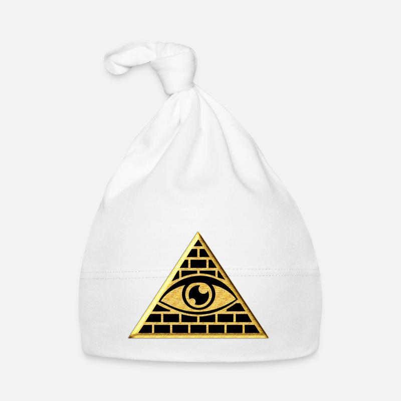 Œil qui voit tout dans le triangle - pyramide Bonnet bio Bébé