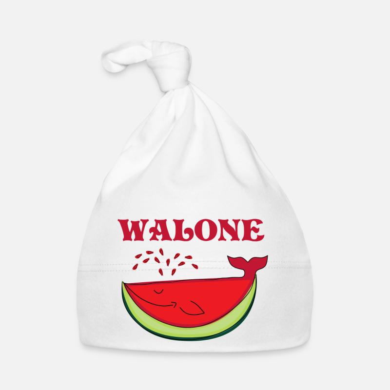 Walone whale watermelon melon sweet gift idea Organic Baby Cap