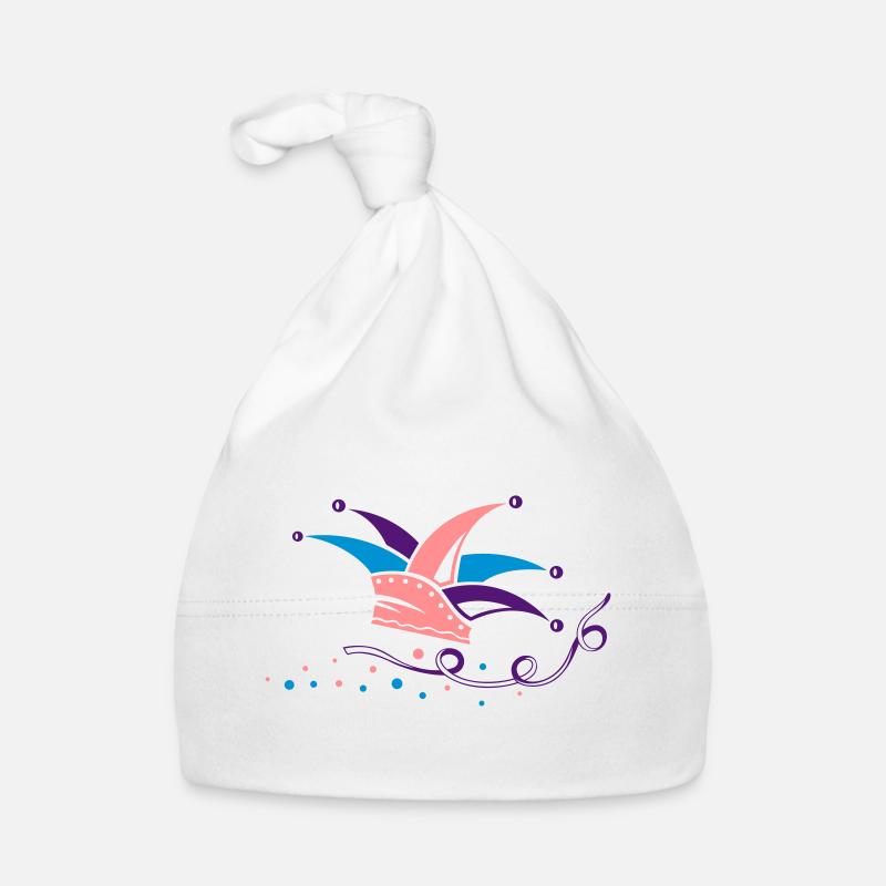 Carnival, jester cap, streamers Organic Baby Cap