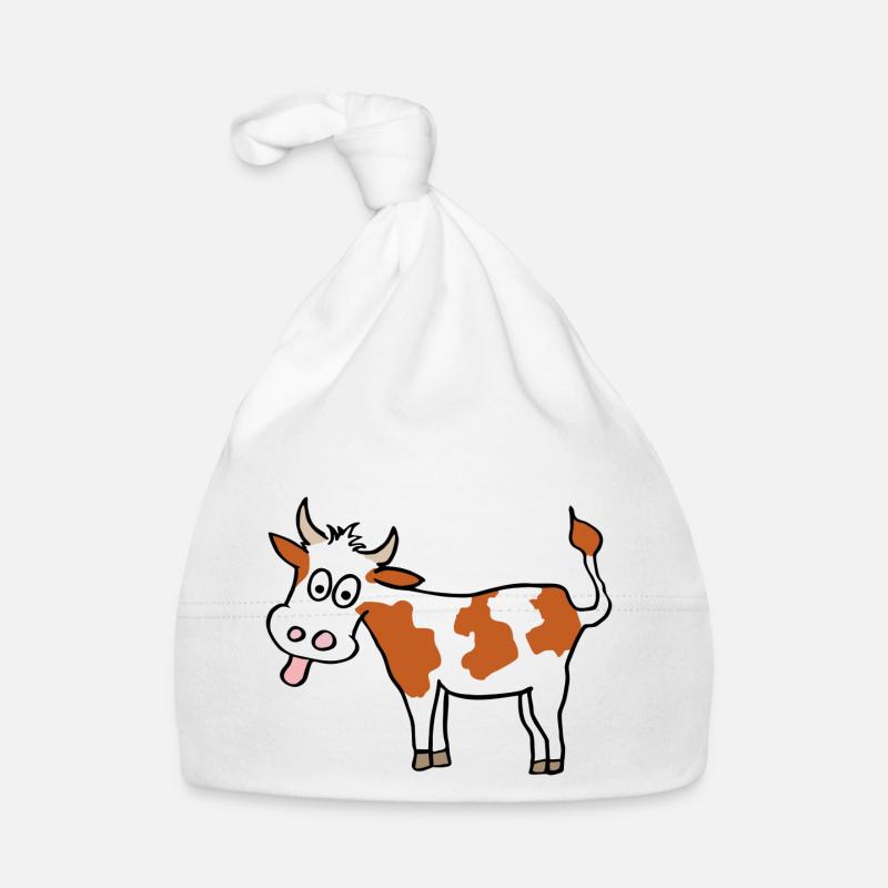 vache drôle Bonnet bio Bébé