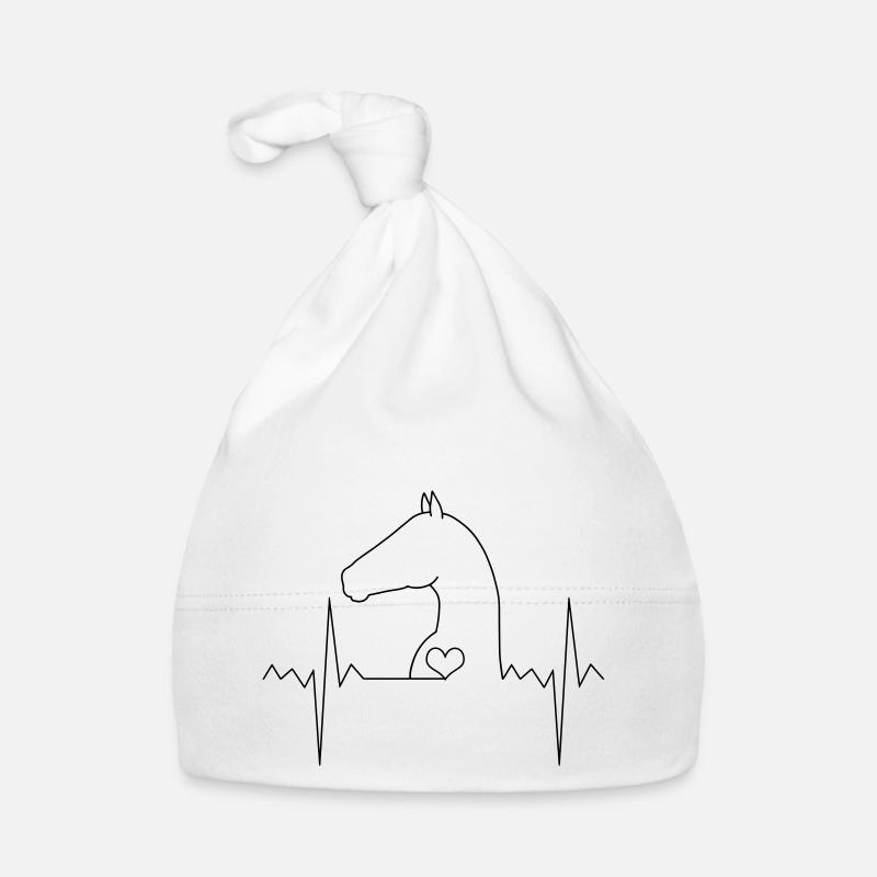 Herzfrequenz Pferd Heartbeat Horse Geschenk Baby Bio-Mütze
