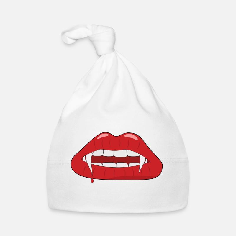 Vampire dents de vampire - Bonnet bio Bébé - blanc