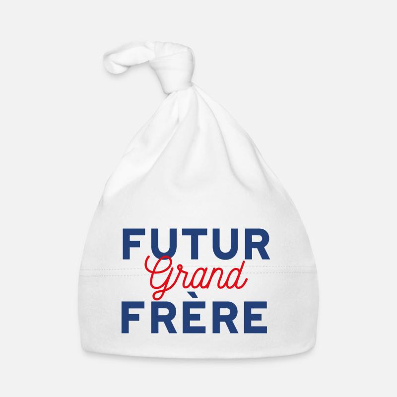 Futur grand frère - Bonnet bio Bébé - blanc