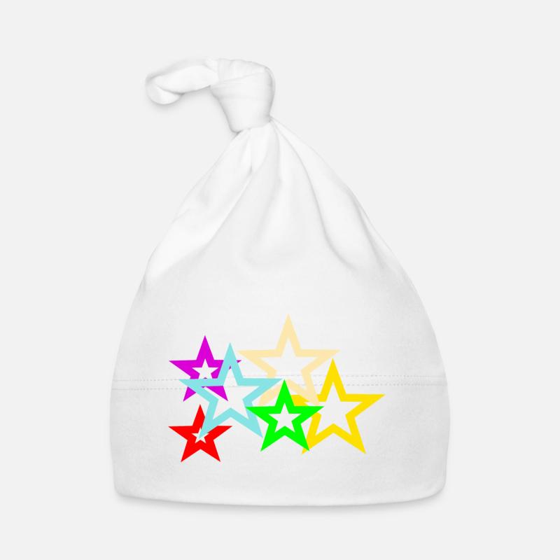 bunte Sterne Baby Bio-Mütze