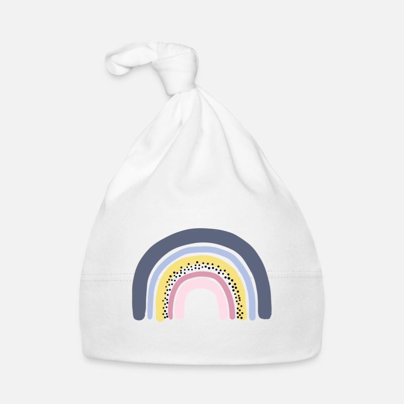 Regenbogen pastell Baby Bio-Mütze