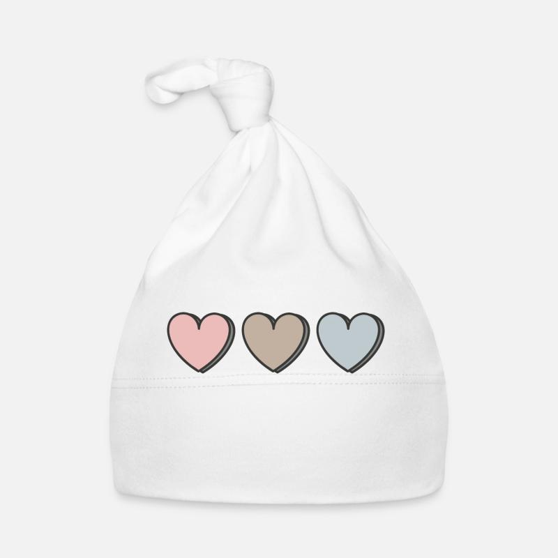 Hearts, 19 Organic Baby Cap