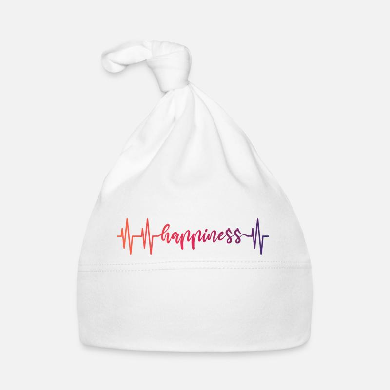 HEARTBEAT HAPPINESS GRADIENT RED DARK - Bonnet bio Bébé - blanc