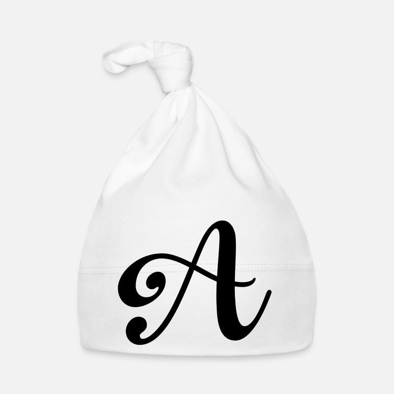 letter a Organic Baby Cap
