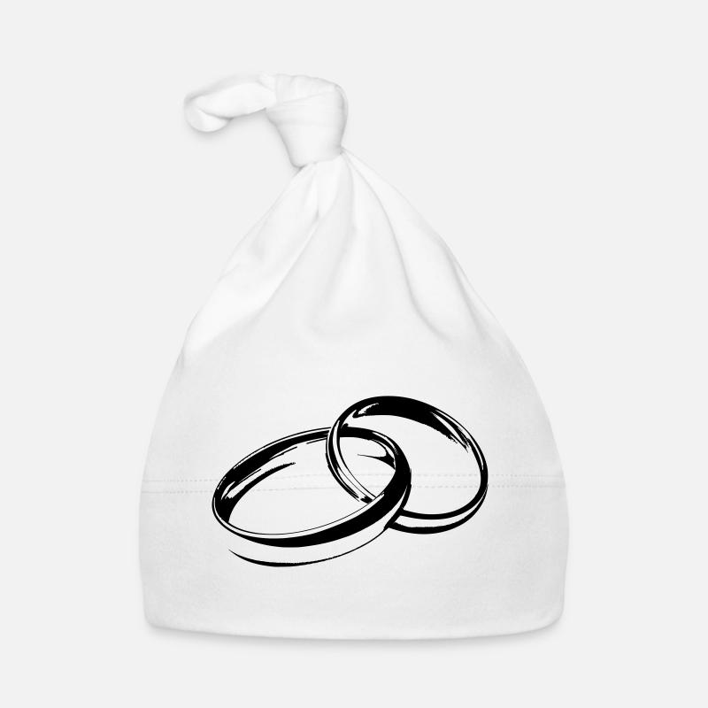 Eheringe Hochzeitsringe Trauringe - Baby Bio-Mütze - Weiß