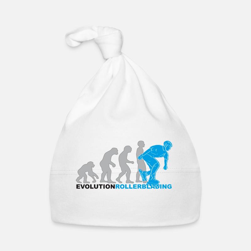 evolution rollerblading, Inline Skates, skaten - Baby Bio-Mütze - Weiß