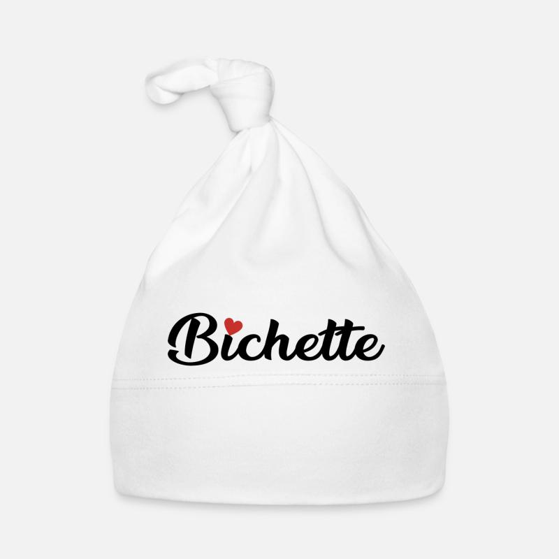 Bichette idée de cadeau mignon - Bonnet bio Bébé - blanc