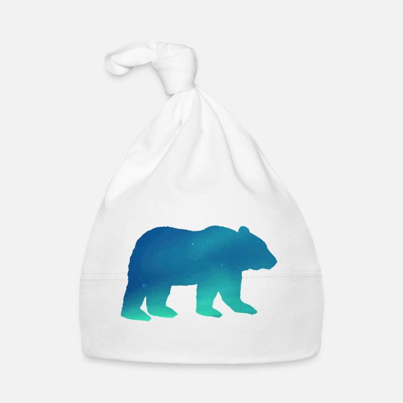 Silhouette d’ours Bonnet bio Bébé