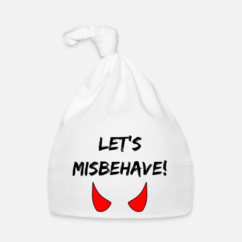 Let's misbehave Organic Baby Cap