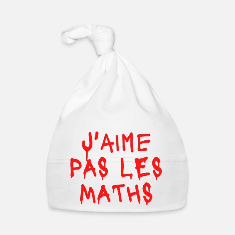 J'aime pas les maths - c'est sanglant Bonnet bio Bébé