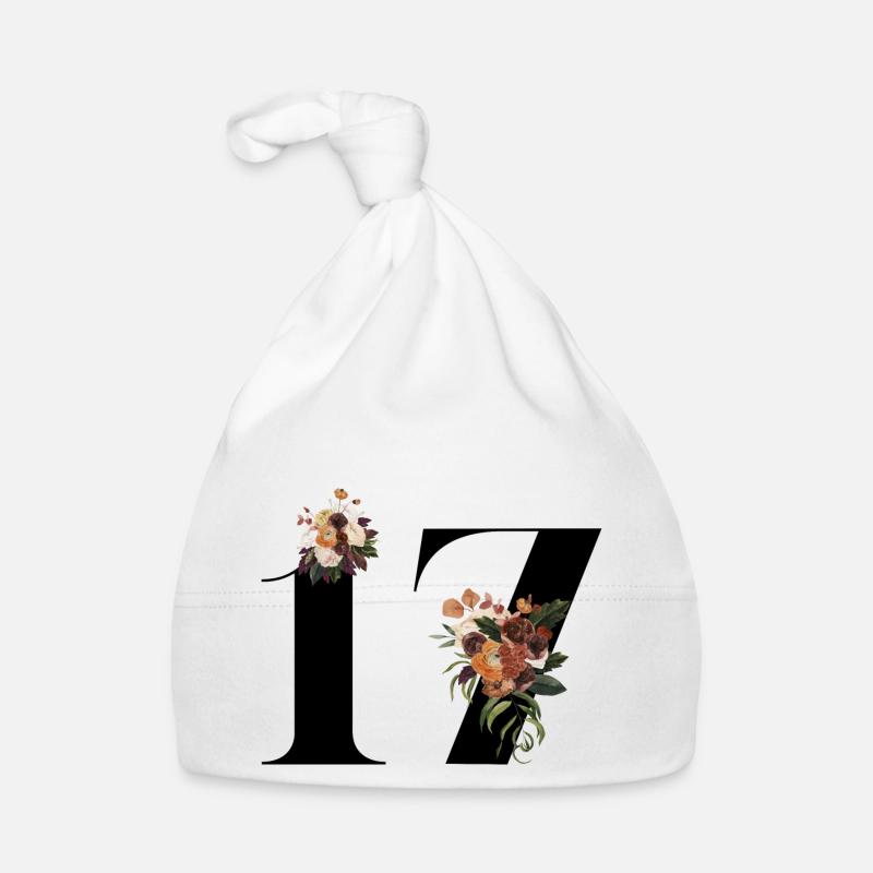 17e anniversaire fleuris (Cadeau de 17 ans) Bonnet bio Bébé