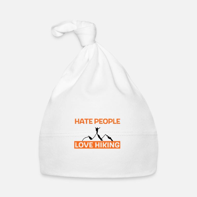 Hate people - love hiking Baby Bio-Mütze