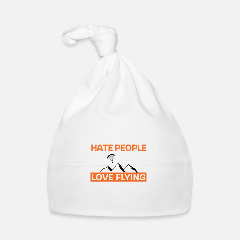 Hate people - love flying Organic Baby Cap