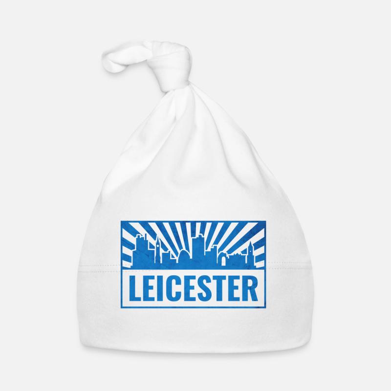 Leicester Skyline Blue Rays Organic Baby Cap