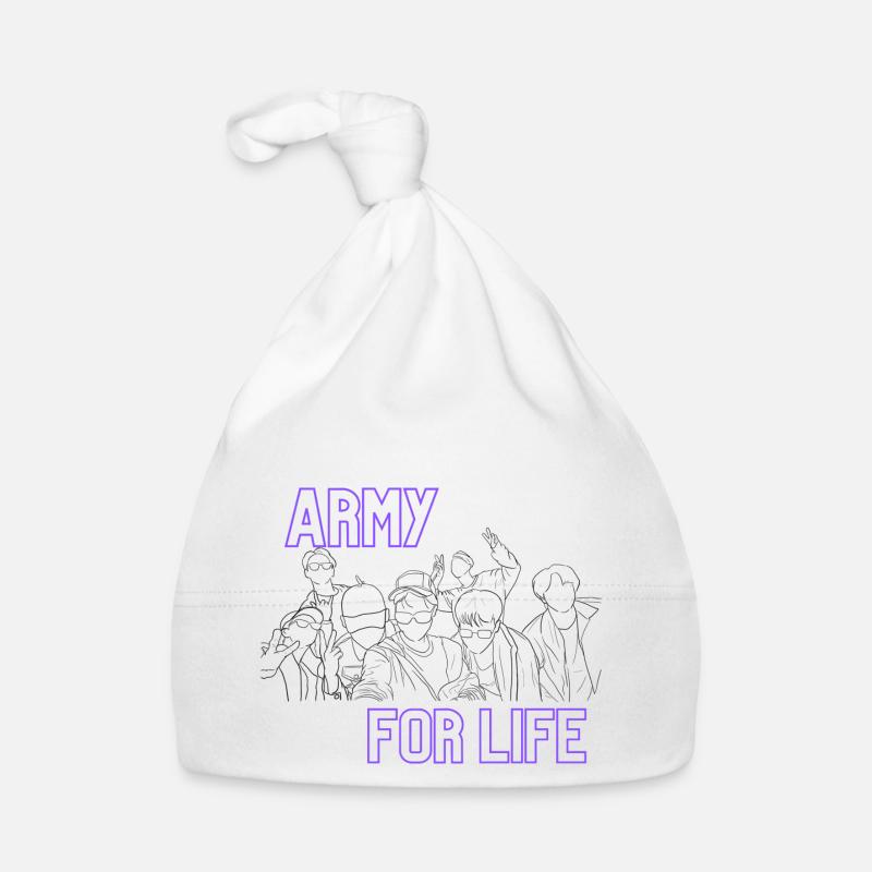 Army for life - Bonnet bio Bébé - blanc