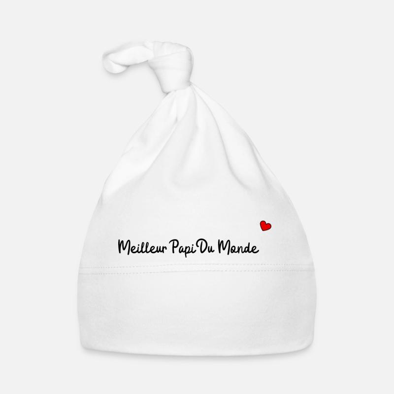 Meilleur papi du monde Bonnet bio Bébé