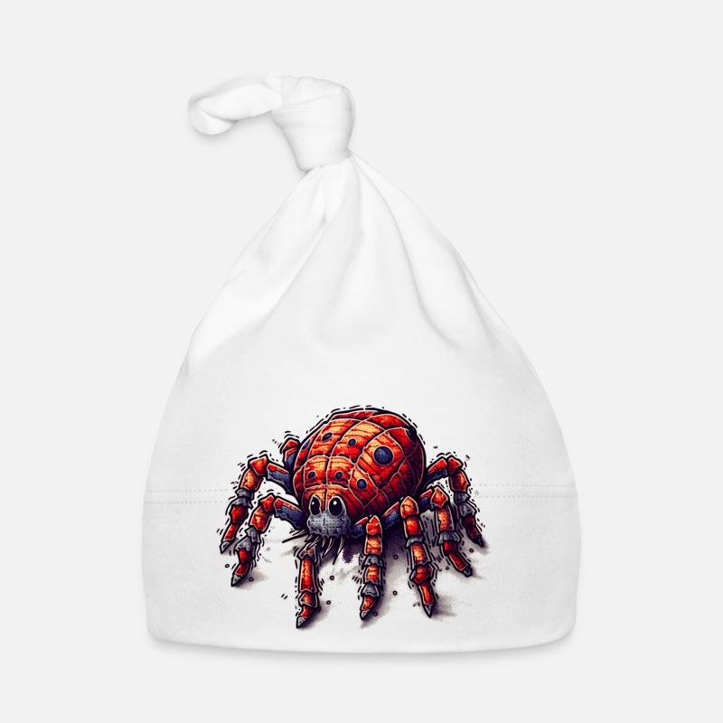 Funny Little, Cute and Colorful Comic Spider Organic Baby Cap