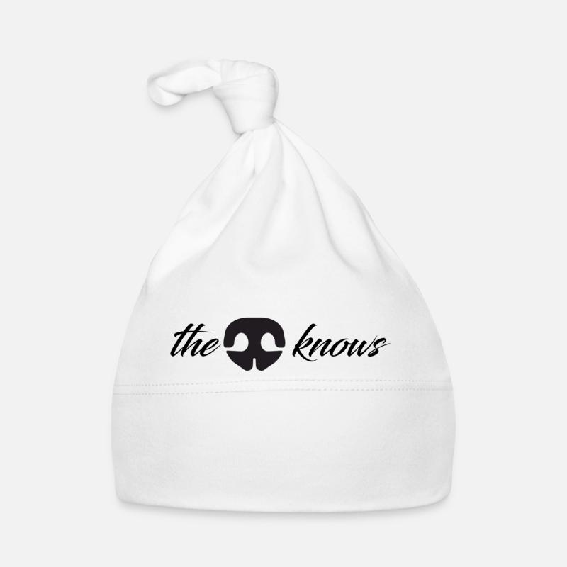 le nez (du chien) sait - Bonnet bio Bébé - blanc