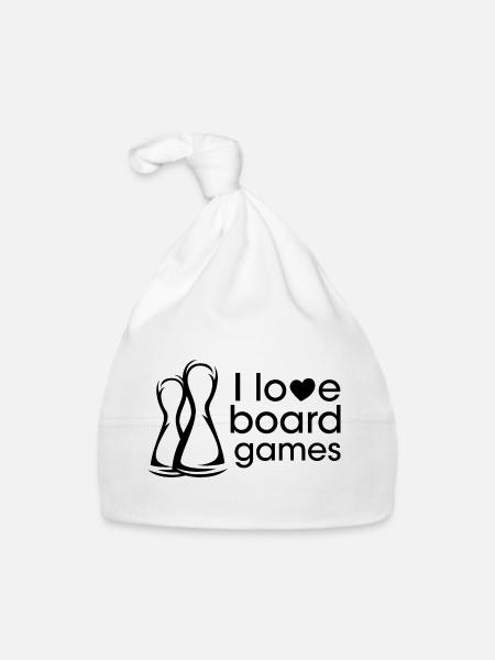 Jeux jeux de société Jeux de société Symbole Chers amis - Bonnet bio Bébé - blanc - Devant
