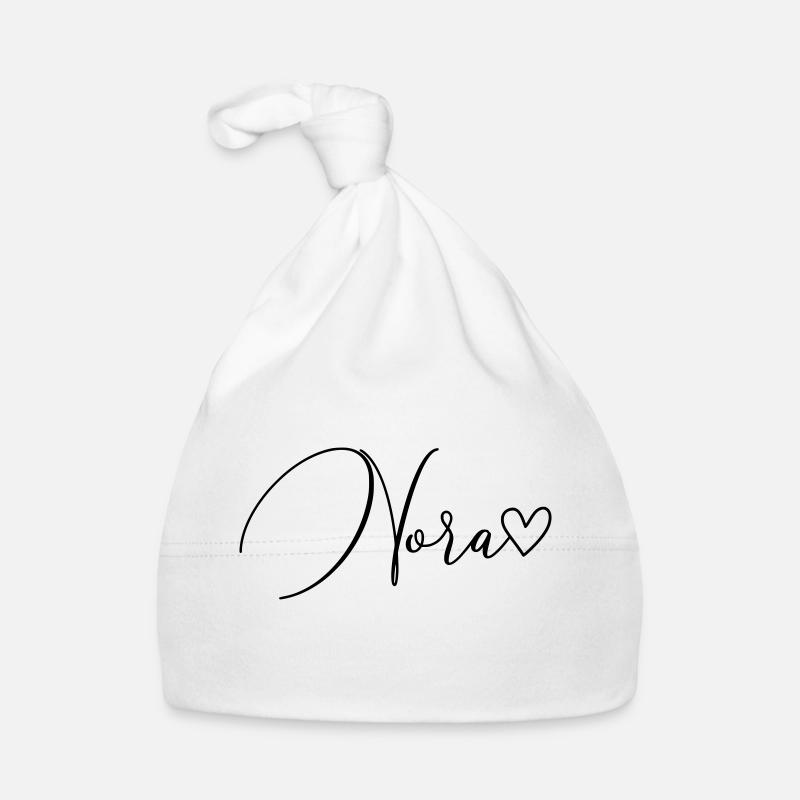 Nora Name Vorname Mädchen Baby Bio-Mütze
