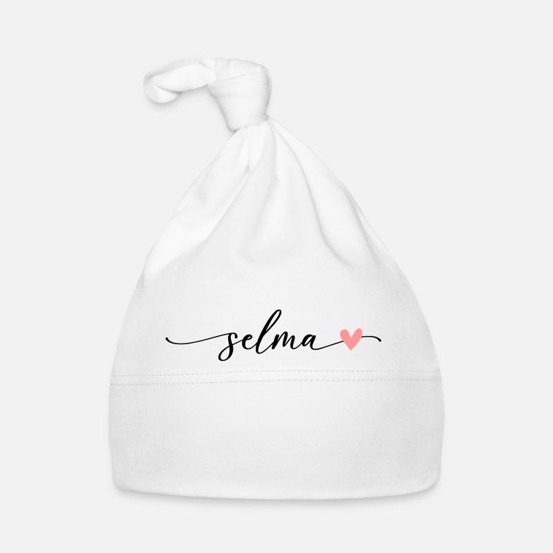 Police de calligraphie de nom Selma Bonnet bio Bébé
