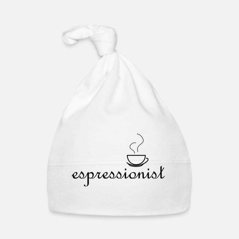 espressionniste - parce que vous aimez le café - Bonnet bio Bébé - blanc