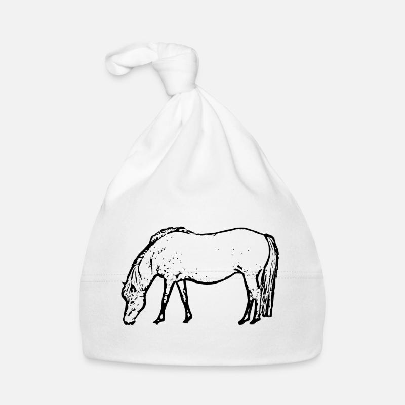 Pferd schwarz Baby Bio-Mütze
