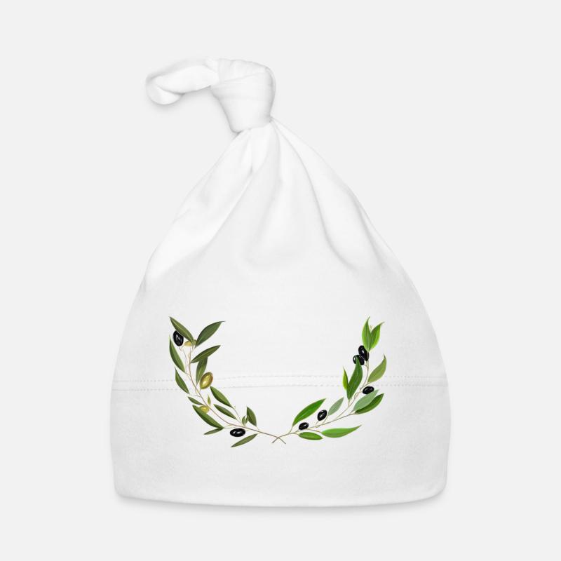Olive branches Marseille handmade Organic Baby Cap
