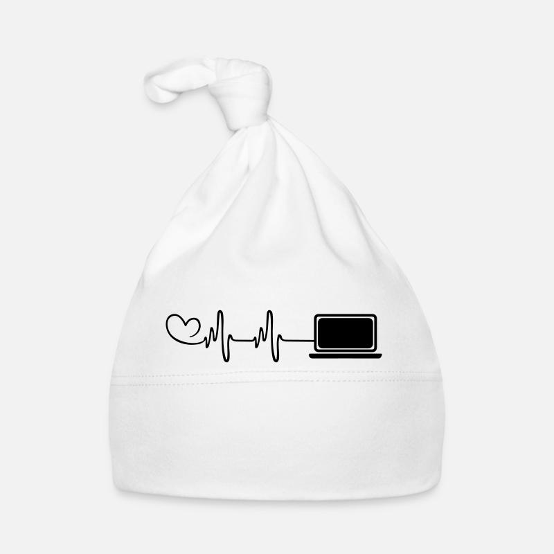 ordinateur portable coeur pulsé pc programmeur Bonnet bio Bébé