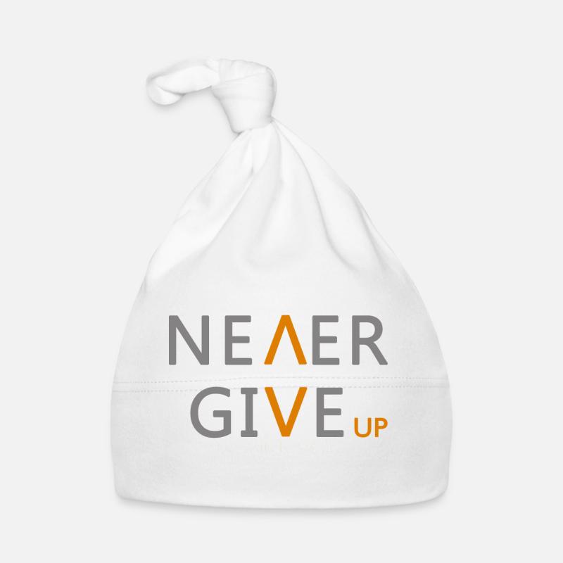 Never give up Incarnez essence de la persévérance Bonnet bio Bébé