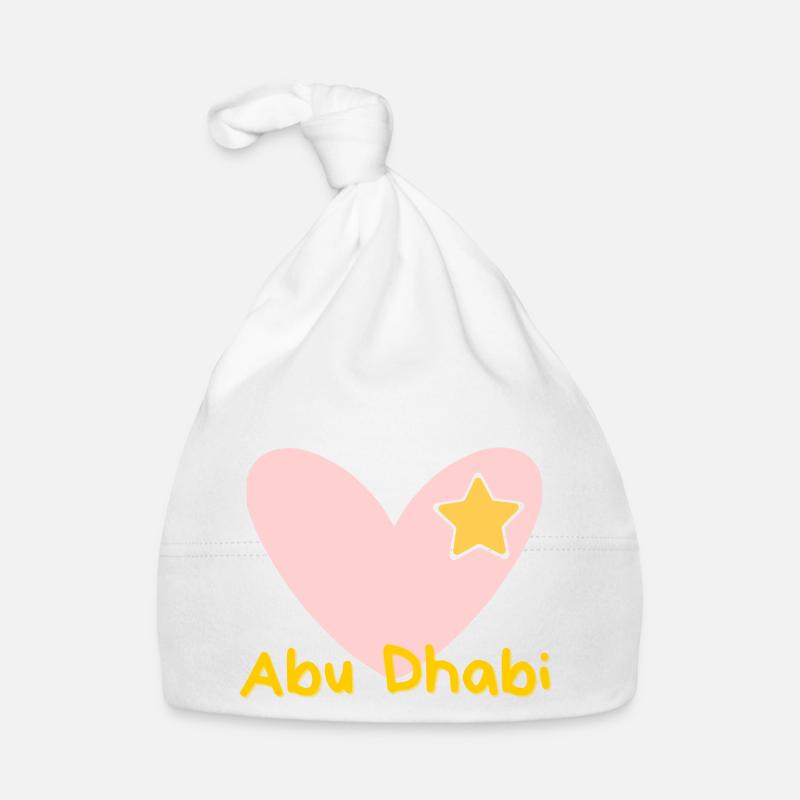 Abu Dhabi - Voyage - Émirats Arabes Unis - Souvenir - Bonnet bio Bébé - blanc