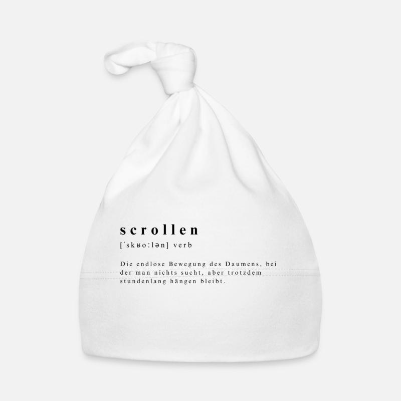 Scrollen – Die Kunst der Daumen-Akrobatik Baby Bio-Mütze