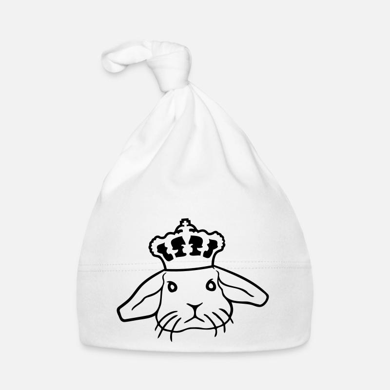 Royal Bunny Crown King Queen Prince Princess Organic Baby Cap