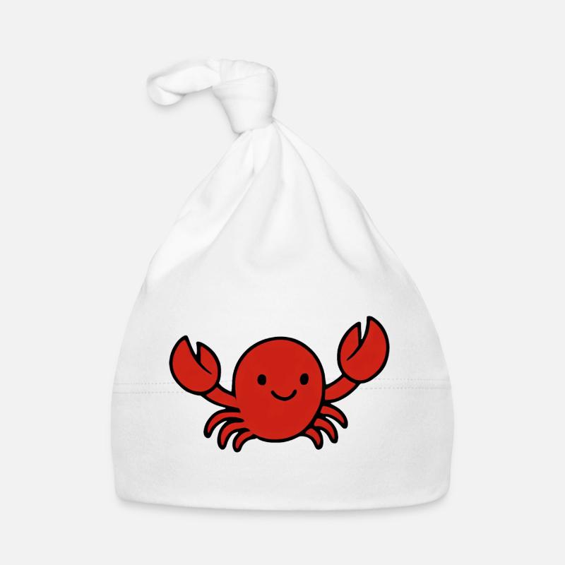 Cute cartoon crab sea creature design fun Organic Baby Cap