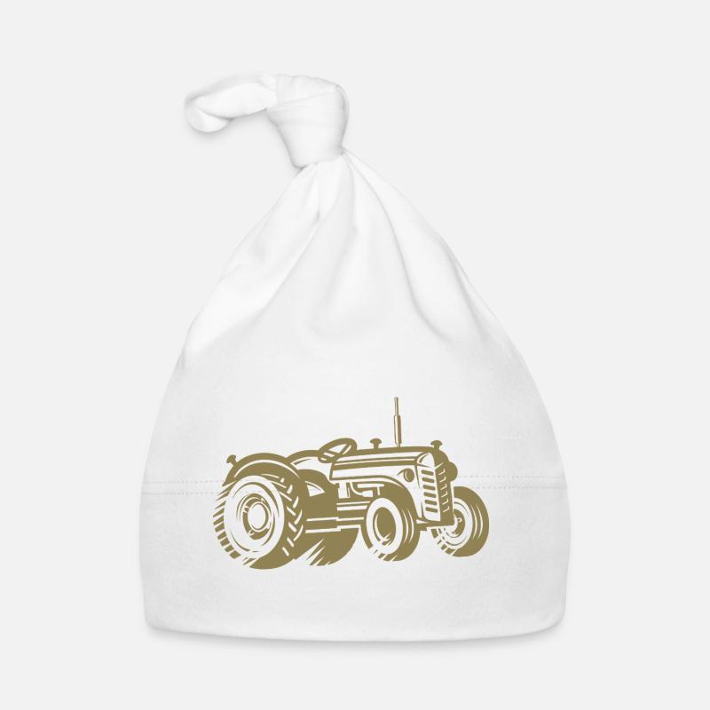 Traktor Silhouette Bauer Landwirtschaft Baby Bio-Mütze
