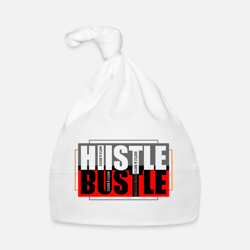 Hustle und Buste Motiv mit Klare Farbkontraste Baby Bio-Mütze